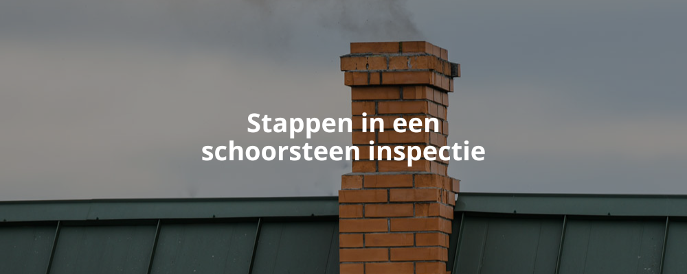 Stappen in een schoorsteen inspectie Stappen in een schoorsteen inspectie